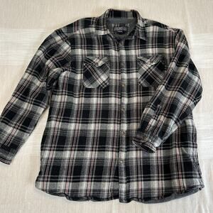 Northern Expedition Limited Mens XLT Heavy Flannel Shacket Shirt‎ Snaps XL Tall